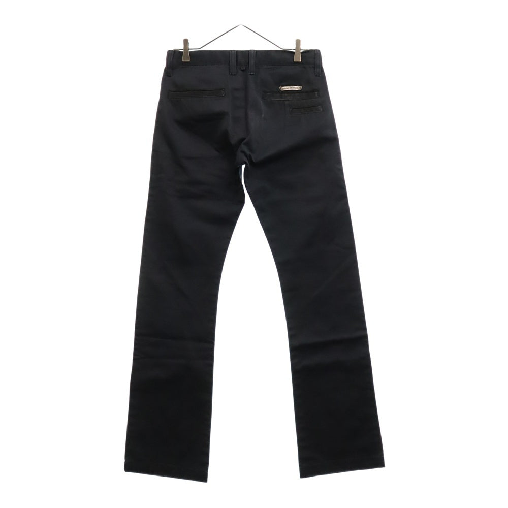 CHROME HEARTS(クロムハーツ) CHINOS チノパンツ ワークパンツ クロスボール レザー切替 ボタンフライ JVPタグ