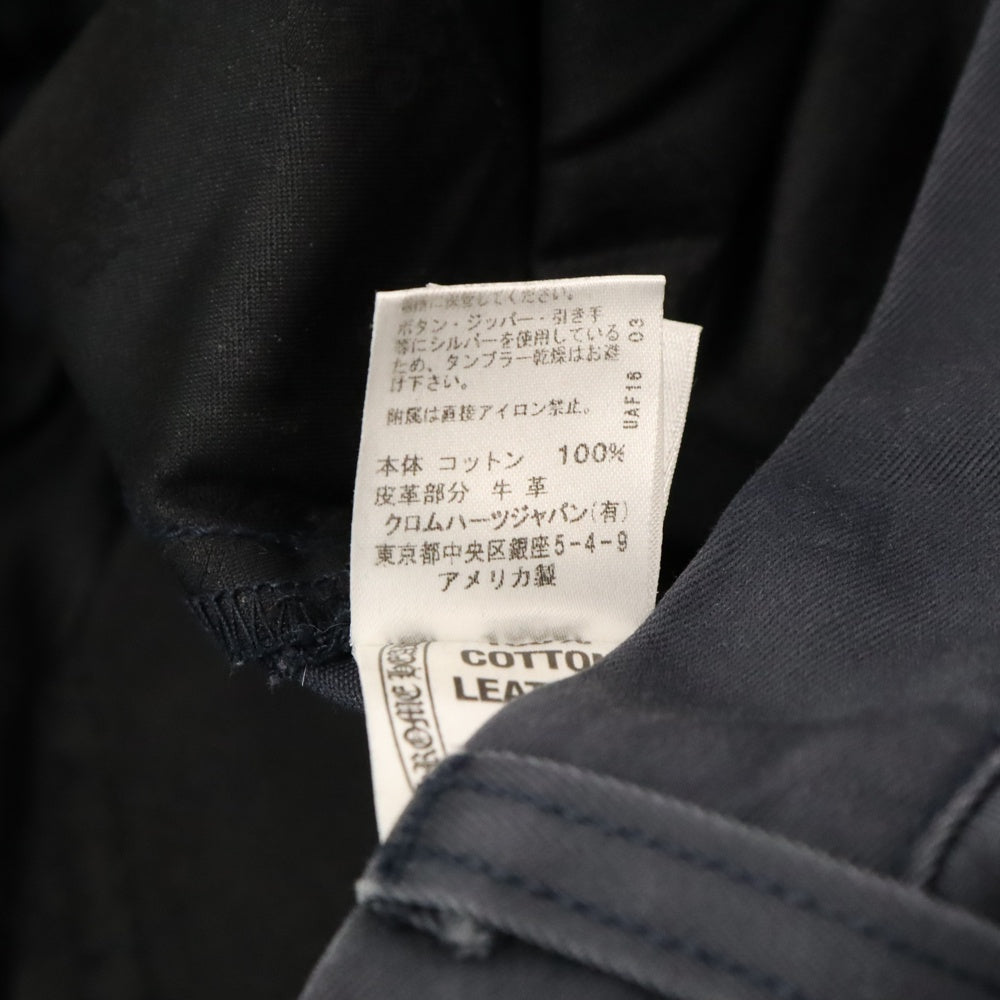 CHROME HEARTS(クロムハーツ) CHINOS チノパンツ ワークパンツ クロスボール レザー切替 ボタンフライ JVPタグ