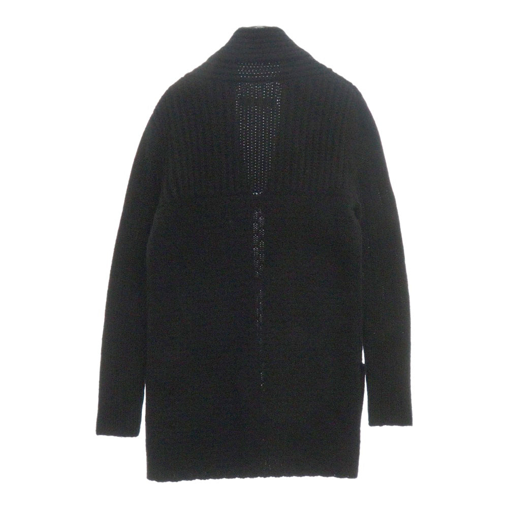 CHROME HEARTS(クロムハーツ) Cashmere Cross スエードクロスパッチ クロスボール ボタン カシミヤカーディガン ブラック/シルバー