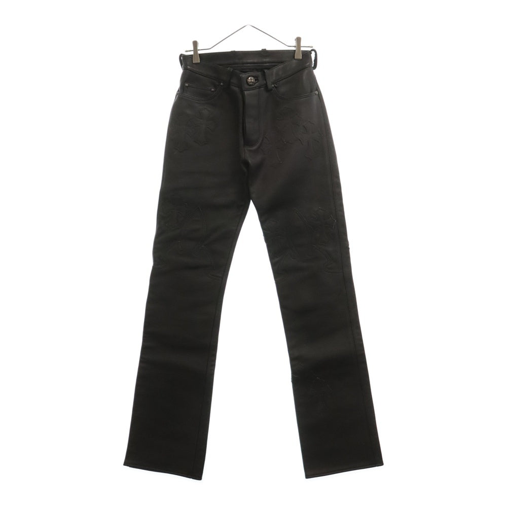 CHROME HEARTS(クロムハーツ) LTHR PANTS CEME CRS レザーパンツ セメタリーパッチ