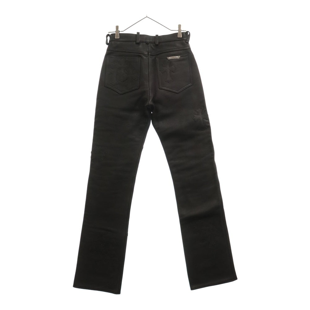 CHROME HEARTS(クロムハーツ) LTHR PANTS CEME CRS レザーパンツ セメタリーパッチ