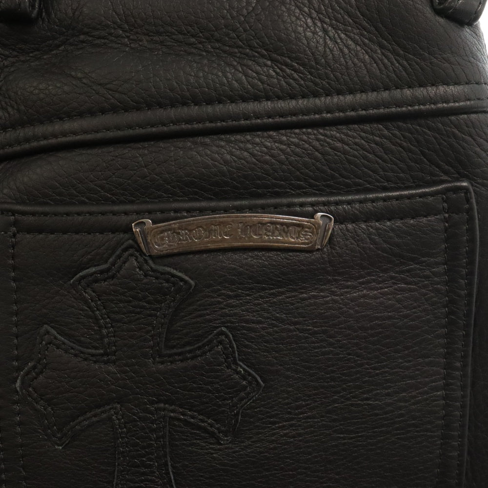 CHROME HEARTS(クロムハーツ) LTHR PANTS CEME CRS レザーパンツ セメタリーパッチ