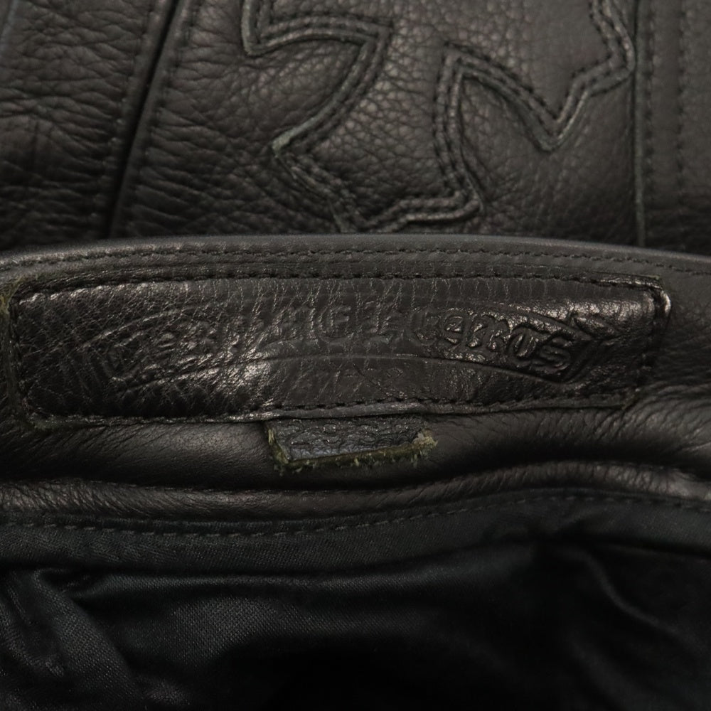 CHROME HEARTS(クロムハーツ) LTHR PANTS CEME CRS レザーパンツ セメタリーパッチ