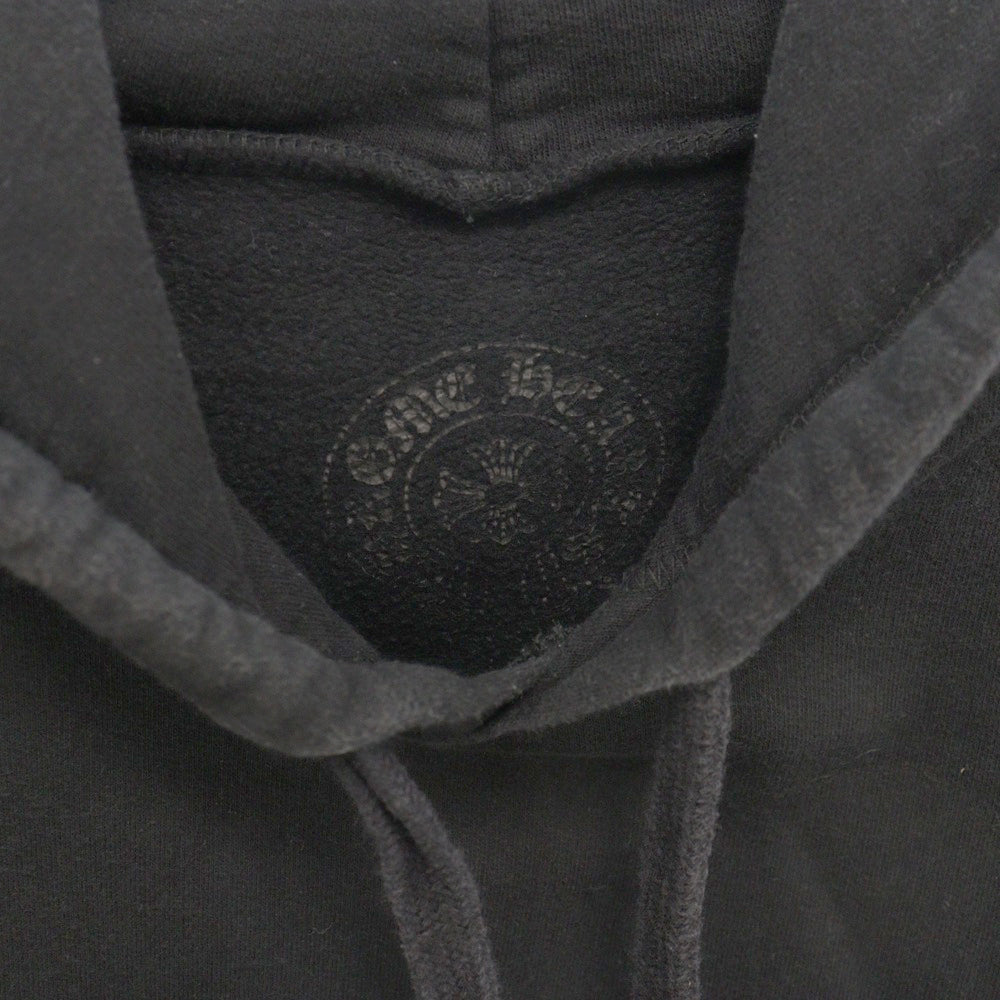 CHROME HEARTS(クロムハーツ) SWTSHRT PLVR 袖英字プリントプルオーバーパーカー ブラック