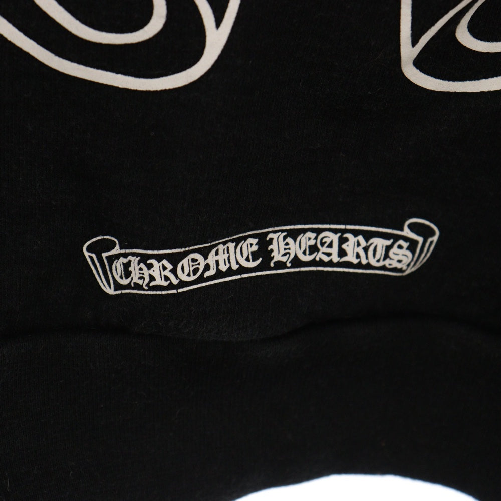 CHROME HEARTS(クロムハーツ) ×MATTY BOY Chomper Horseshoe Hoodie マッティボーイ チョンパーホースシュープリント プルオーバースウェットパーカー フーディー ブラック