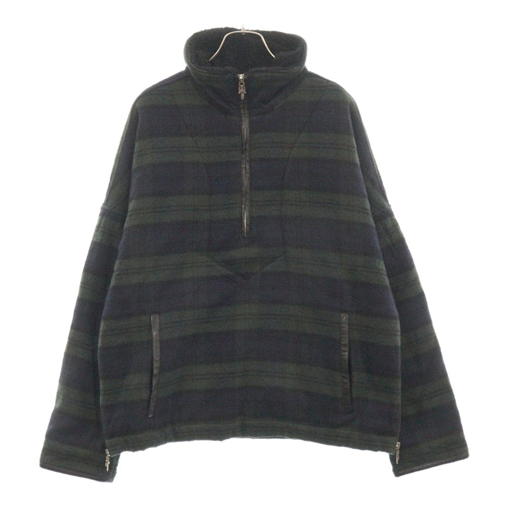 CHROME HEARTS(クロムハーツ) ハーフジップ ボア チェック ダガージャケット グリーン