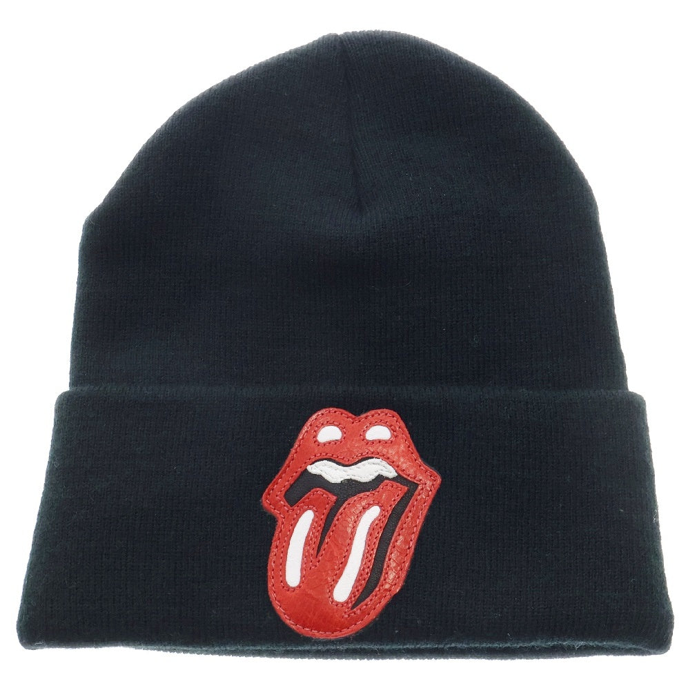 CHROME HEARTS(クロムハーツ) WOOL WATCH CAP ウールワッチキャップ リップアンドタンレザーパッチビーニーニットキャップ