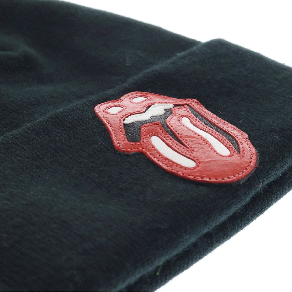 CHROME HEARTS(クロムハーツ) WOOL WATCH CAP ウールワッチキャップ リップアンドタンレザーパッチビーニーニットキャップ