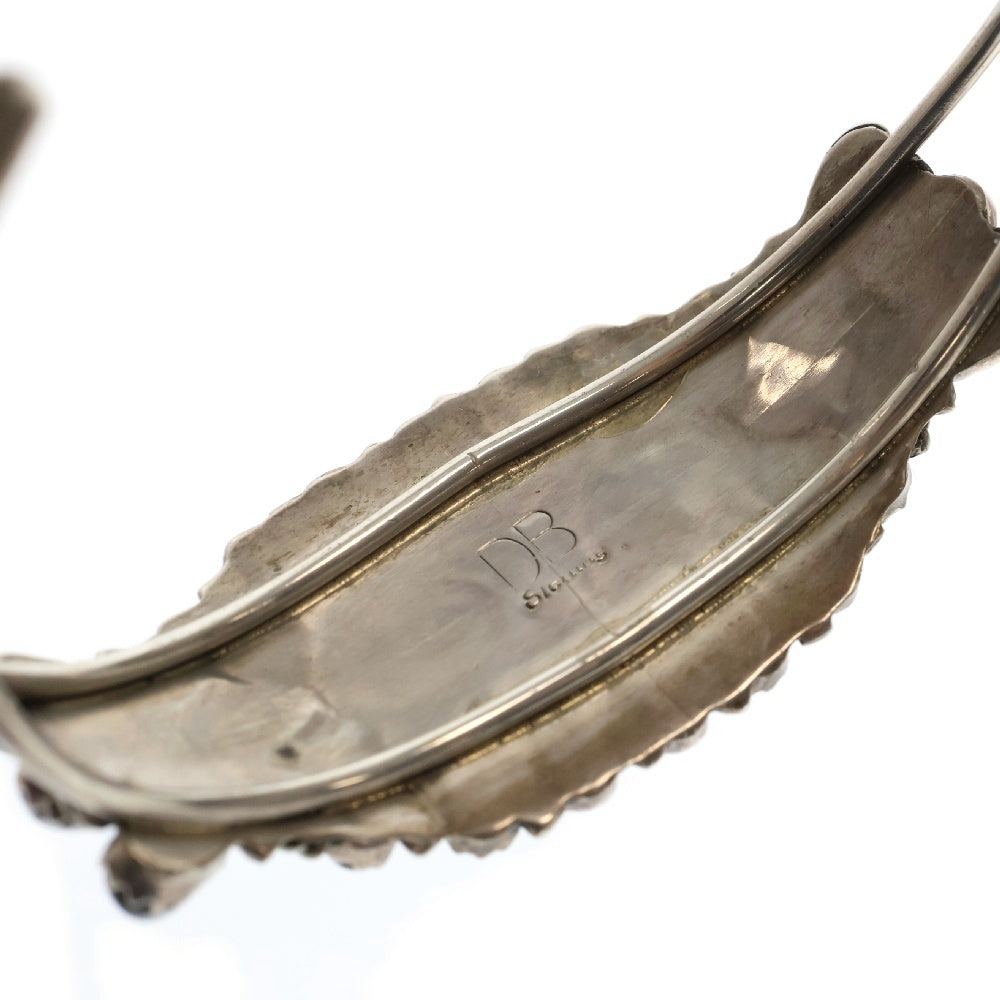 INDIAN JEWELRY(インディアンジュエリー) ナバホ族 ホワイトバッファロー ターコイズ付き バングル シルバー