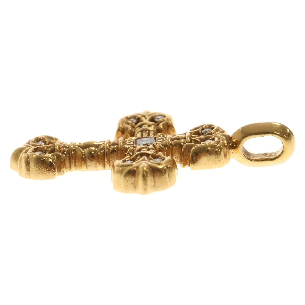 CHROME HEARTS(クロムハーツ) 22K FILIGREE TINY P/DIA タイニーフィリグリークロス PAVEダイヤ ペンダントトップ ゴールド