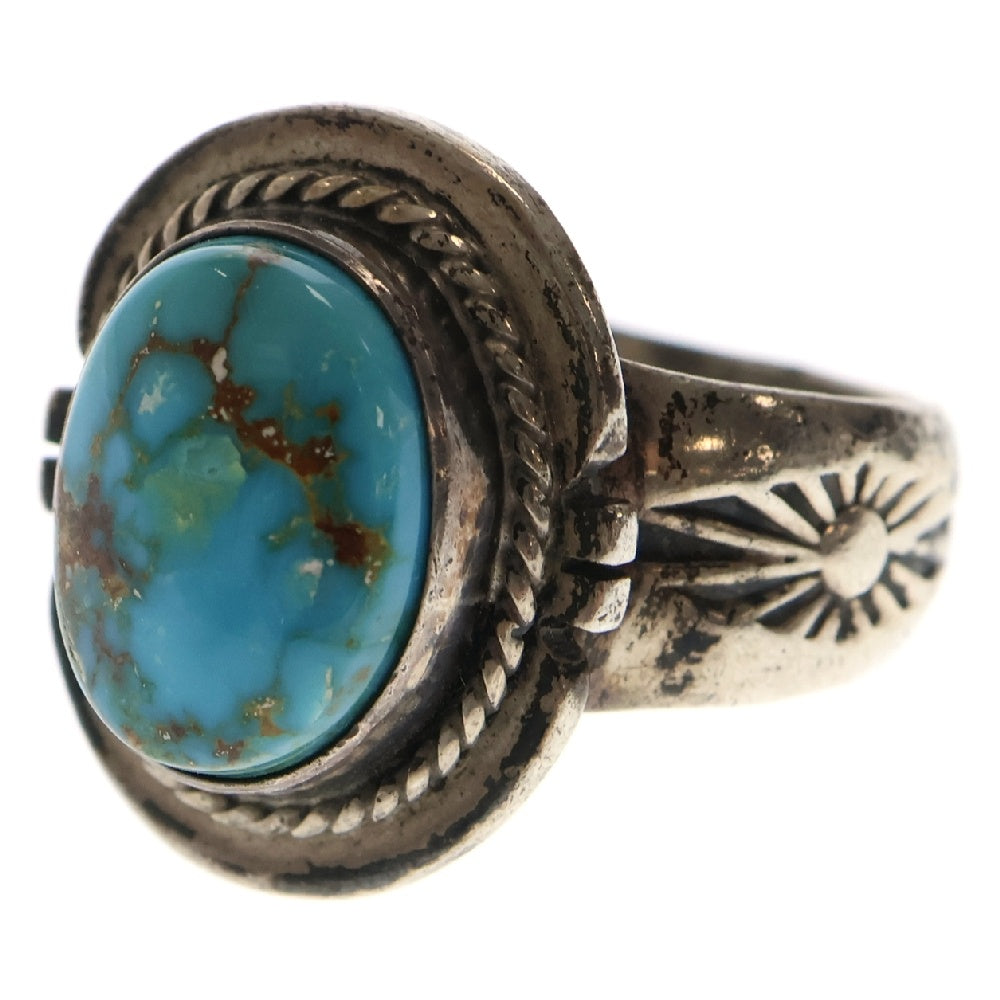 INDIAN JEWELRY(インディアンジュエリー) ナバホ族 Mike Perryマ イクペリーターコイズリング シルバー
