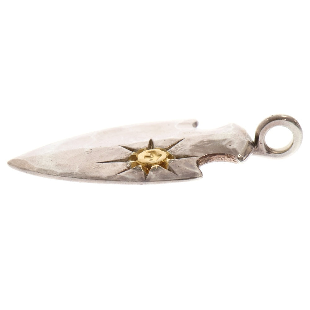 goro's(ゴローズ) 印台ズレ矢じり大 ネックレストップ シルバー/ゴールド