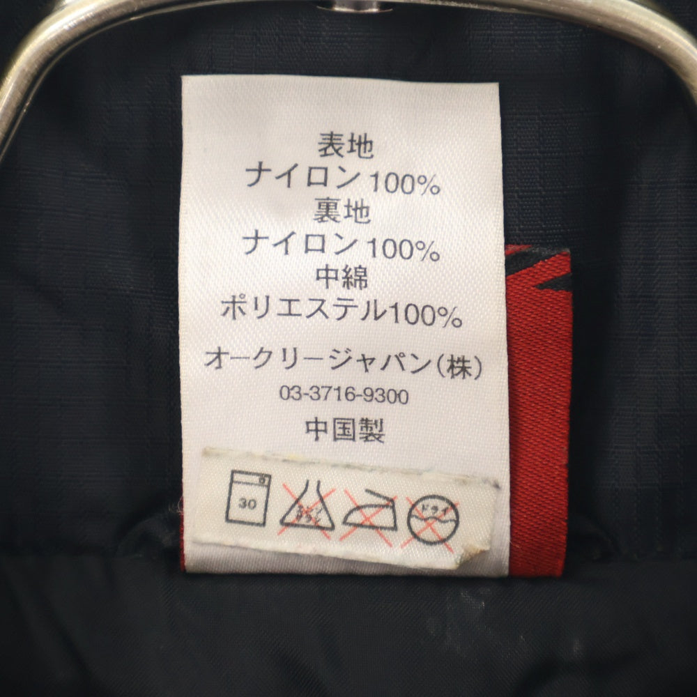 OAKLEY(オークリー) 00s センターロゴ刺繍 ナイロンベスト ブラック/イエロー