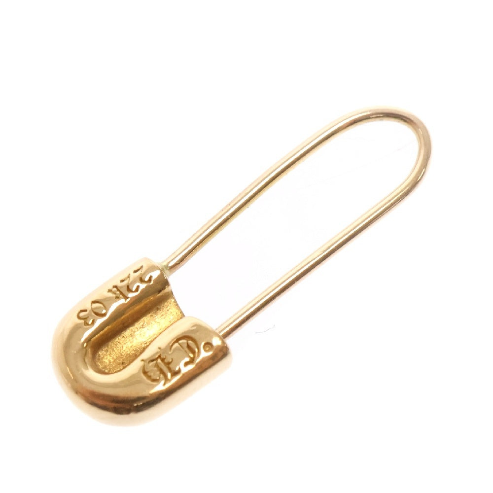 CHROME HEARTS(クロムハーツ) 22K ER SAFETY PIN CH PLS R 1DIA セーフティーピン 1ダイヤ ゴールドピアス
