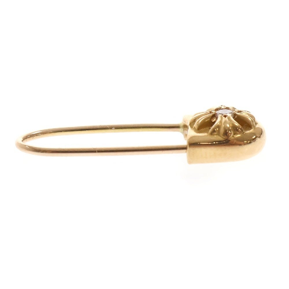CHROME HEARTS(クロムハーツ) 22K ER SAFETY PIN CH PLS R 1DIA セーフティーピン 1ダイヤ ゴールドピアス