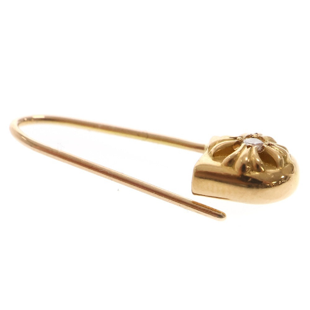CHROME HEARTS(クロムハーツ) 22K ER SAFETY PIN CH PLS R 1DIA セーフティーピン 1ダイヤ ゴールドピアス