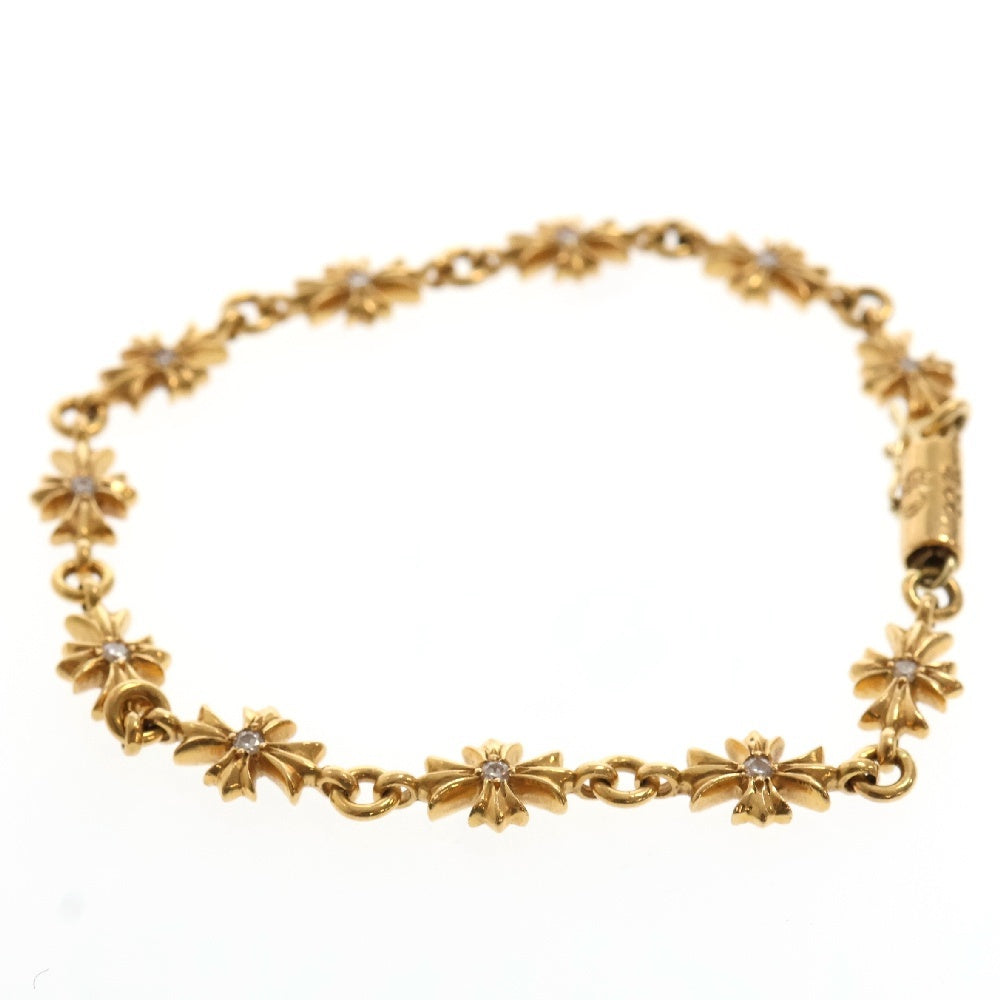 CHROME HEARTS(クロムハーツ) 22K TNY E CH PLS P/DIA タイニーE CHプラス ブレスレット PAVEダイヤ ゴールド BCA026