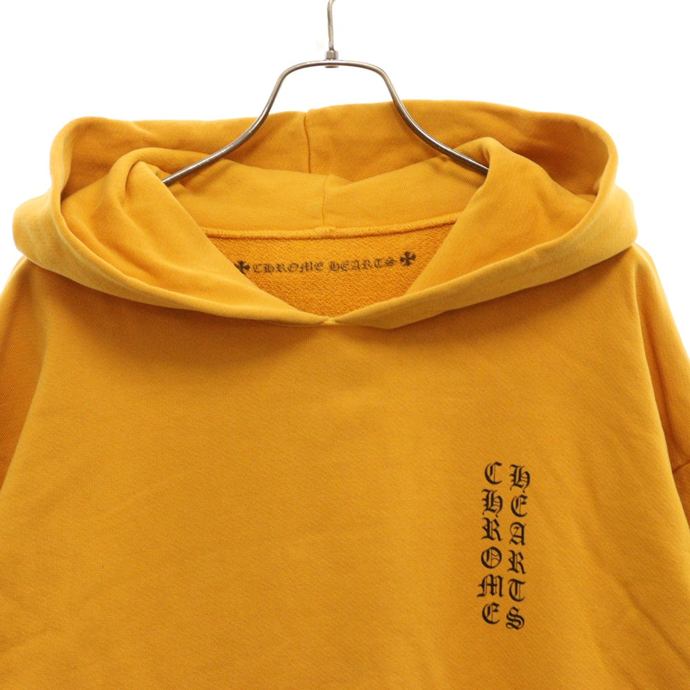 CHROME HEARTS(クロムハーツ) SWTSHRT PLVR スリーブロゴプリントプルオーバーパーカー マスタード