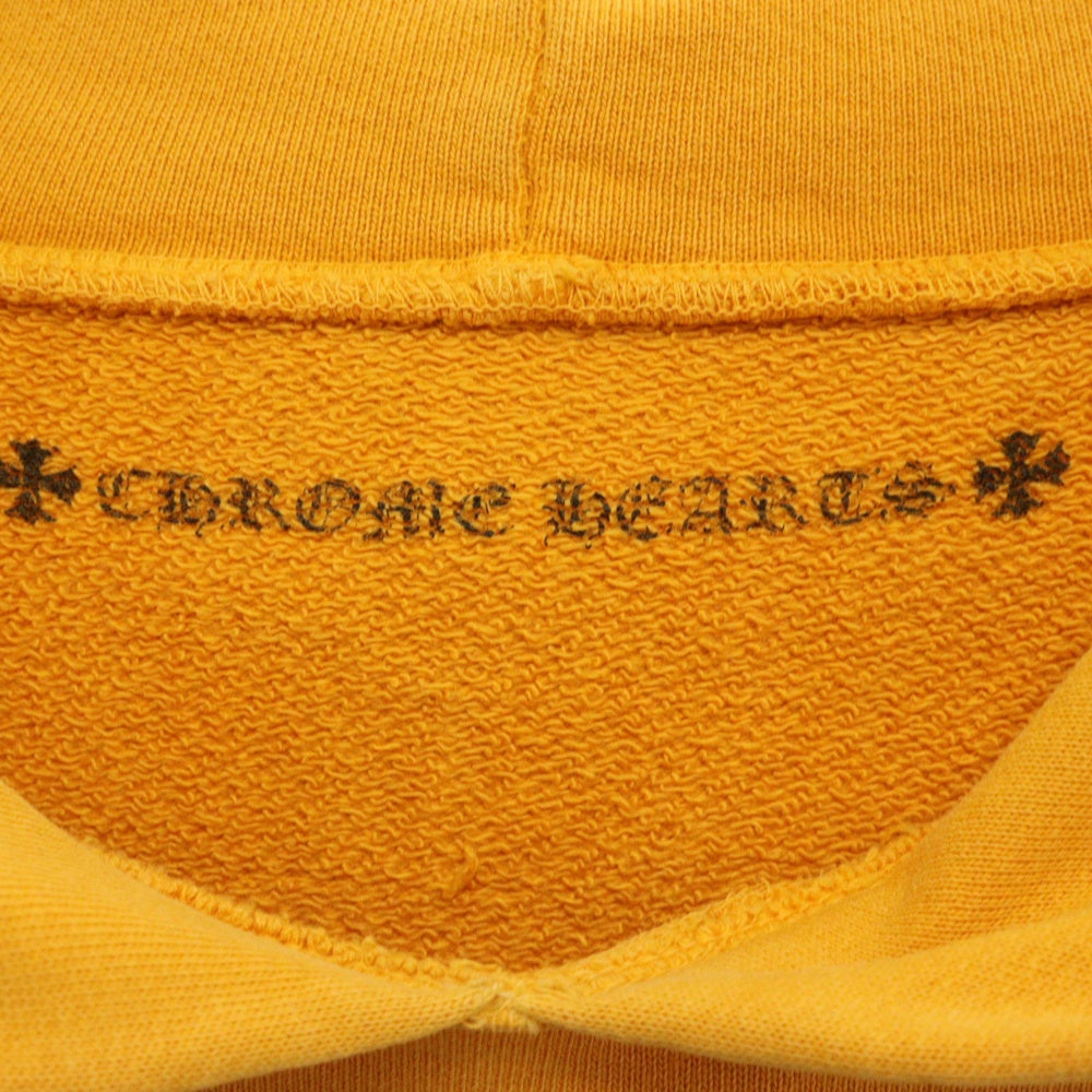 CHROME HEARTS(クロムハーツ) SWTSHRT PLVR スリーブロゴプリントプルオーバーパーカー マスタード