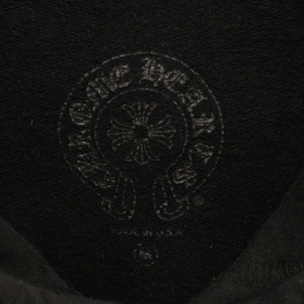 CHROME HEARTS(クロムハーツ) HORSESHOE PULLOVER HOODIE ホースシュープリント アームフローラル スウェットプルオーバーパーカー ブラック