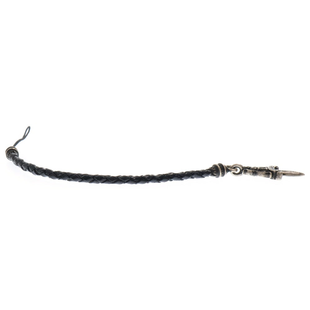 CHROME HEARTS(クロムハーツ) フォンストラップ ダガーチャーム付きレザー携帯ストラップ