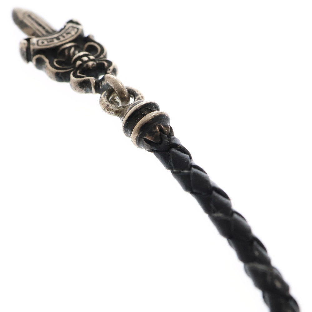 CHROME HEARTS(クロムハーツ) フォンストラップ ダガーチャーム付きレザー携帯ストラップ