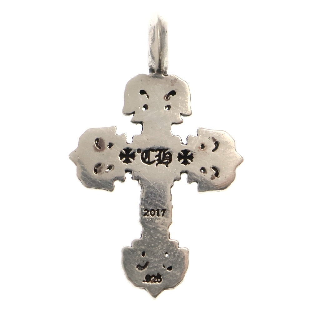 CHROME HEARTS(クロムハーツ) CHARM FILIGREE TINY P DMND タイニーフィリグリー PAVEダイヤ シルバーネックレストップ