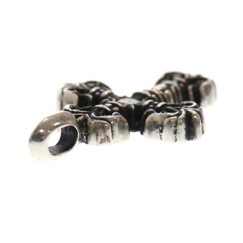 CHROME HEARTS(クロムハーツ) CHARM FILIGREE TINY P DMND タイニーフィリグリー PAVEダイヤ シルバーネックレストップ