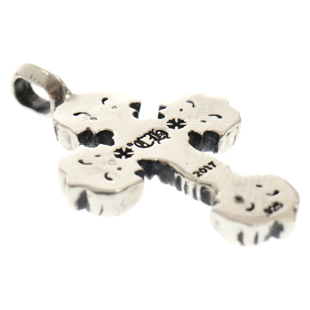 CHROME HEARTS(クロムハーツ) CHARM FILIGREE TINY P DMND タイニーフィリグリー PAVEダイヤ シルバーネックレストップ