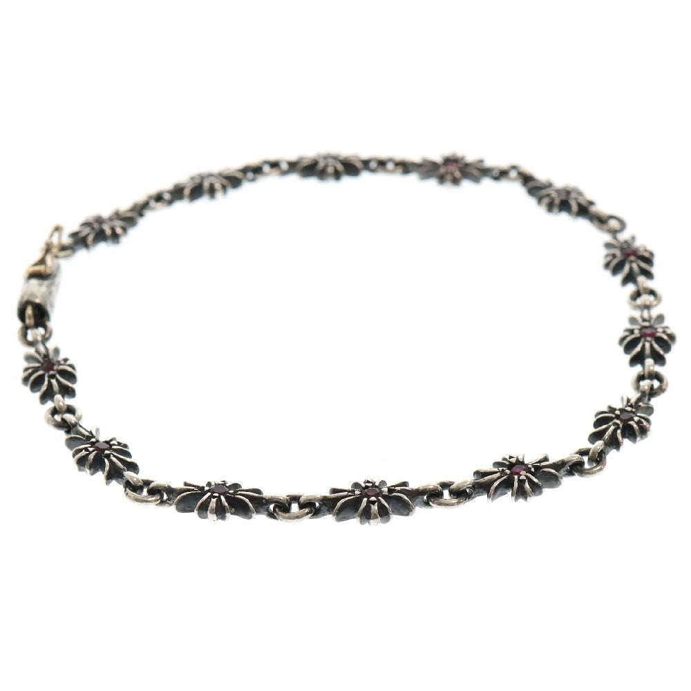 CHROME HEARTS(クロムハーツ) TNY E CH PLS RUBY タイニーECHプラス PAVEルビー シルバーブレスレット 13LINK