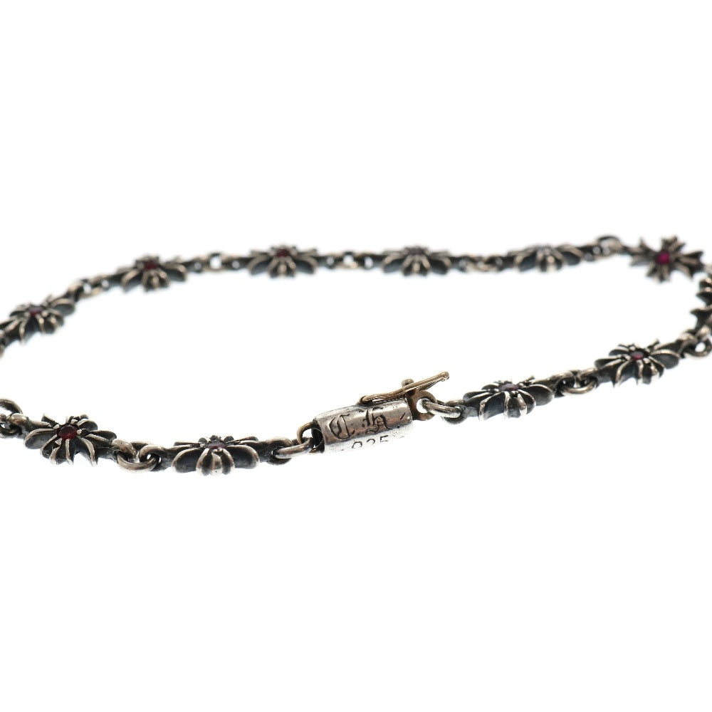 CHROME HEARTS(クロムハーツ) TNY E CH PLS RUBY タイニーECHプラス PAVEルビー シルバーブレスレット 13LINK