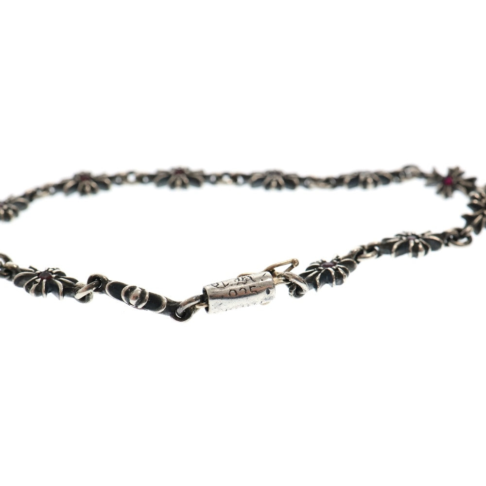 CHROME HEARTS(クロムハーツ) TNY E CH PLS RUBY タイニーECHプラス PAVEルビー シルバーブレスレット 13LINK