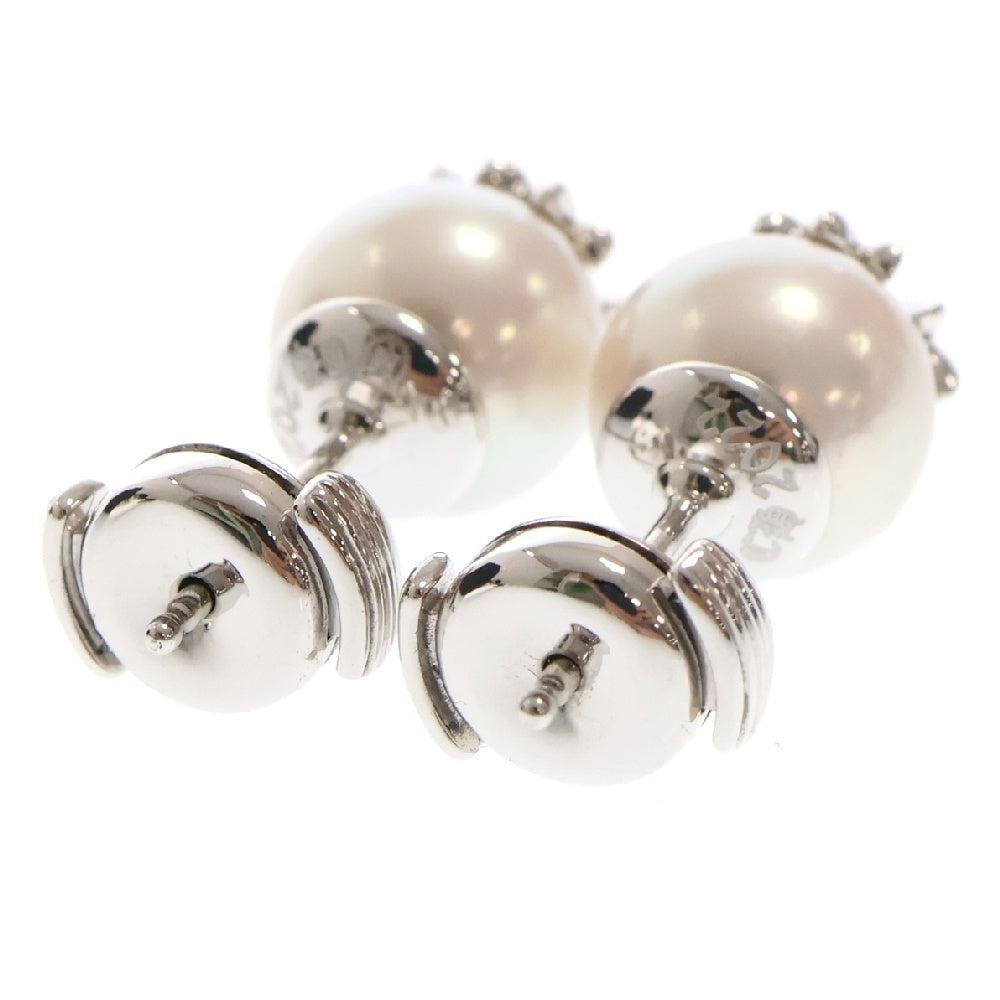 CHROME HEARTS(クロムハーツ) ×MIKIMOTO K18WG ミキモト CHプラスパールピアス ホワイトゴールド