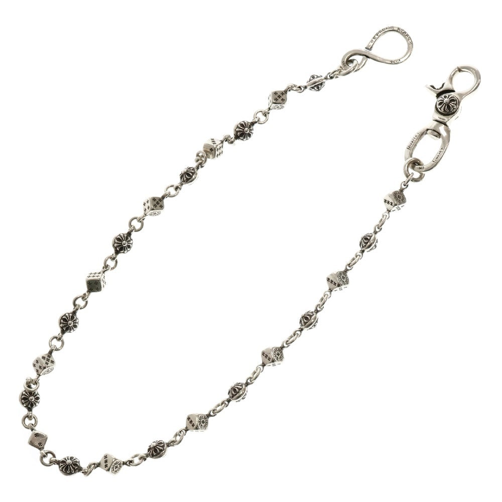 CHROME HEARTS(クロムハーツ) DICE 1CRS BALL-1 1クリップダイスクロスボール シルバーウォレットチェーン