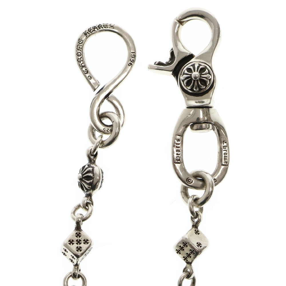 CHROME HEARTS(クロムハーツ) DICE 1CRS BALL-1 1クリップダイスクロスボール シルバーウォレットチェーン