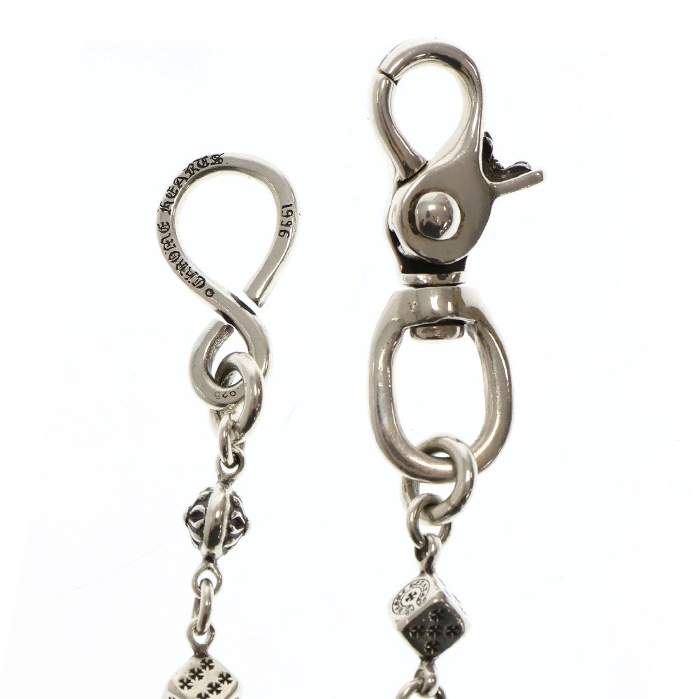 CHROME HEARTS(クロムハーツ) DICE 1CRS BALL-1 1クリップダイスクロスボール シルバーウォレットチェーン