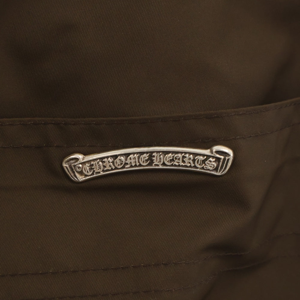 CHROME HEARTS(クロムハーツ) CARPENTER DOUBLE KNEE クロスパッチ付きレザー切替ナイロンカーペンターロングパンツ