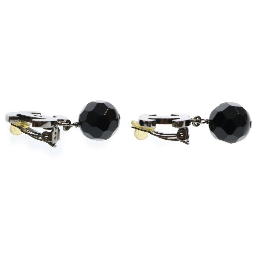 CHANEL(シャネル) 11V メタルココマーク×カラーストーン ドロップイヤリングシルバー/ブラック