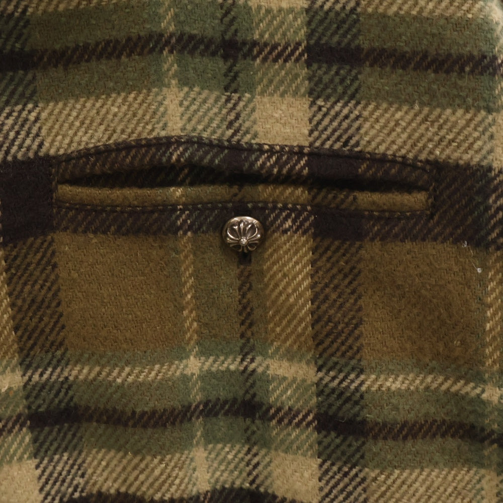 CHROME HEARTS(クロムハーツ) U BLACK SHEEP PLD ジップアップムートンチェック柄ブルゾン ジャケット