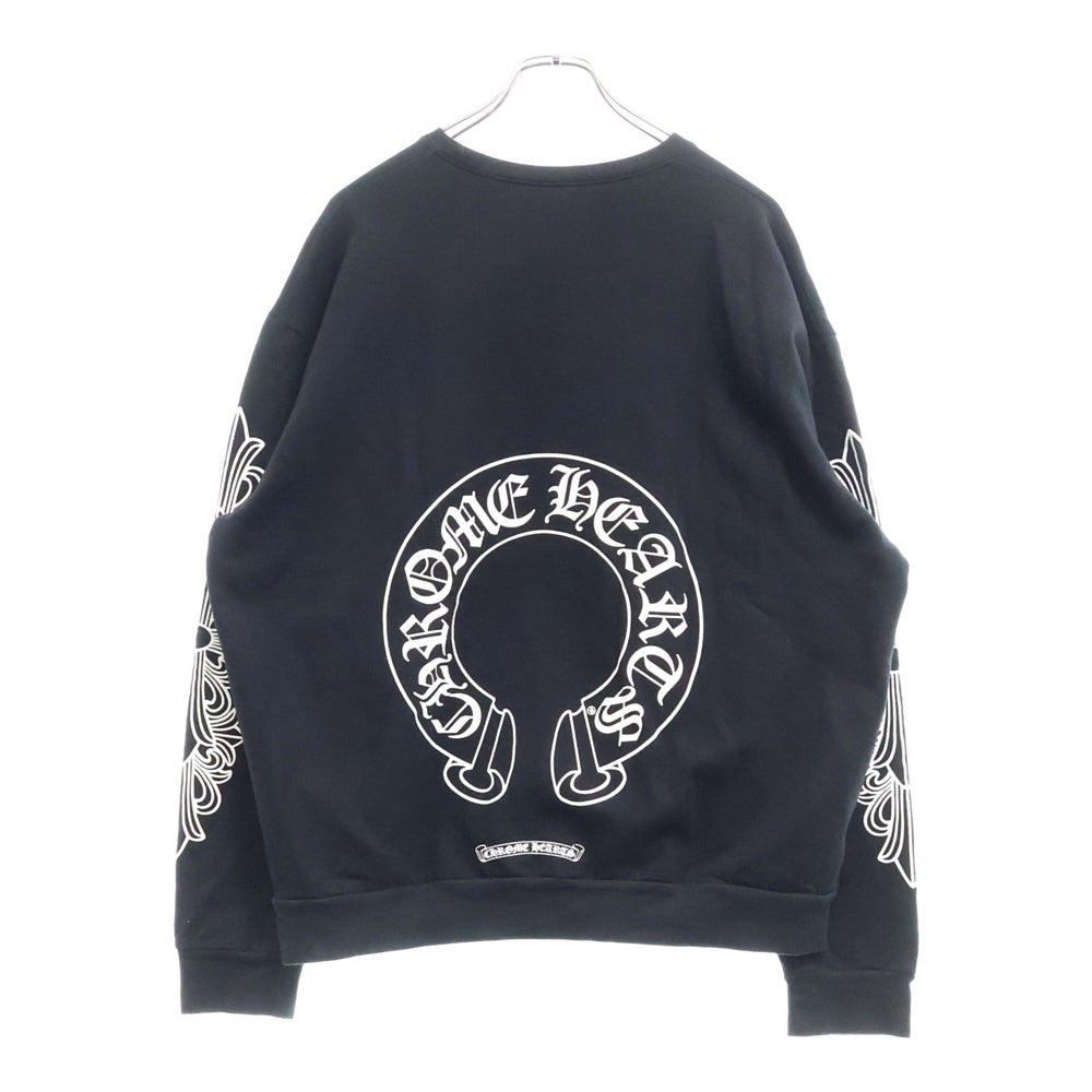 CHROME HEARTS(クロムハーツ) SWTSHRT PLVR バックホースシュー袖フローラルプリントスウェット