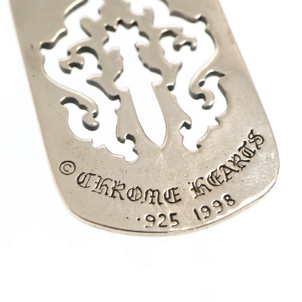 CHROME HEARTS(クロムハーツ) D TAG LRG DAGGER ヴァインダガーカットアウトドッグタグ ラージ ペンダントトップ シルバー BCA240