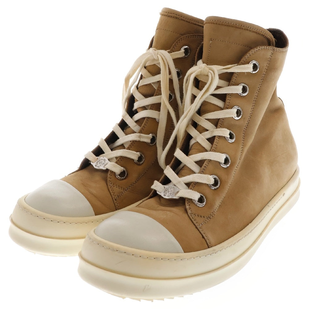 CHROME HEARTS(クロムハーツ) ×リックオウエンス Rick Owens RAMONES ラモーンズ シルバー装飾レザーハイカットスニーカー