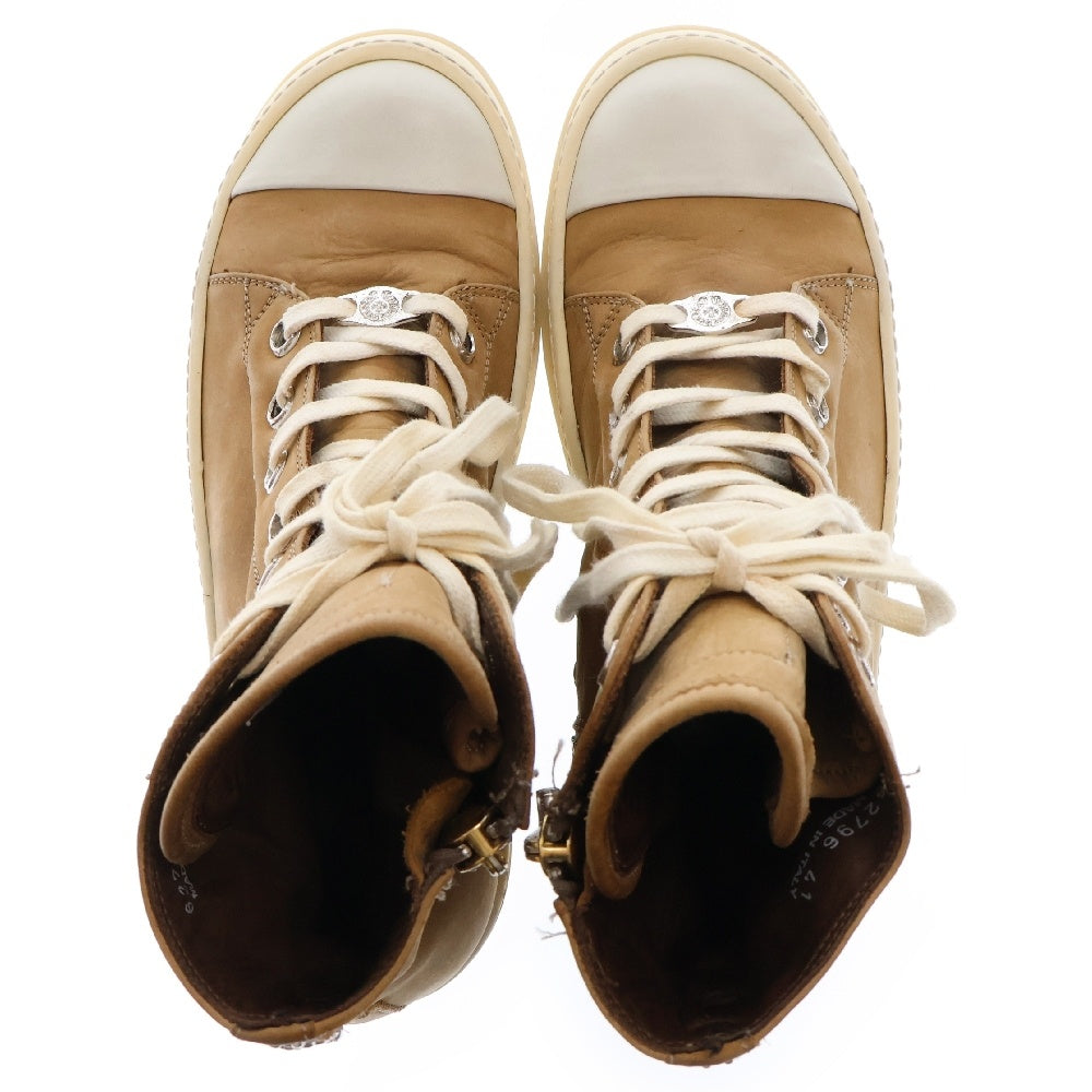 CHROME HEARTS(クロムハーツ) ×リックオウエンス Rick Owens RAMONES ラモーンズ シルバー装飾レザーハイカットスニーカー