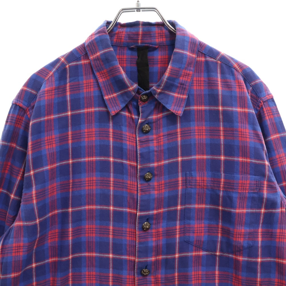 CHROME HEARTS(クロムハーツ) LOOSEENDS LS CHECK ルーズエンド スターパッチ クロスボールボタン長袖チェックシャツ