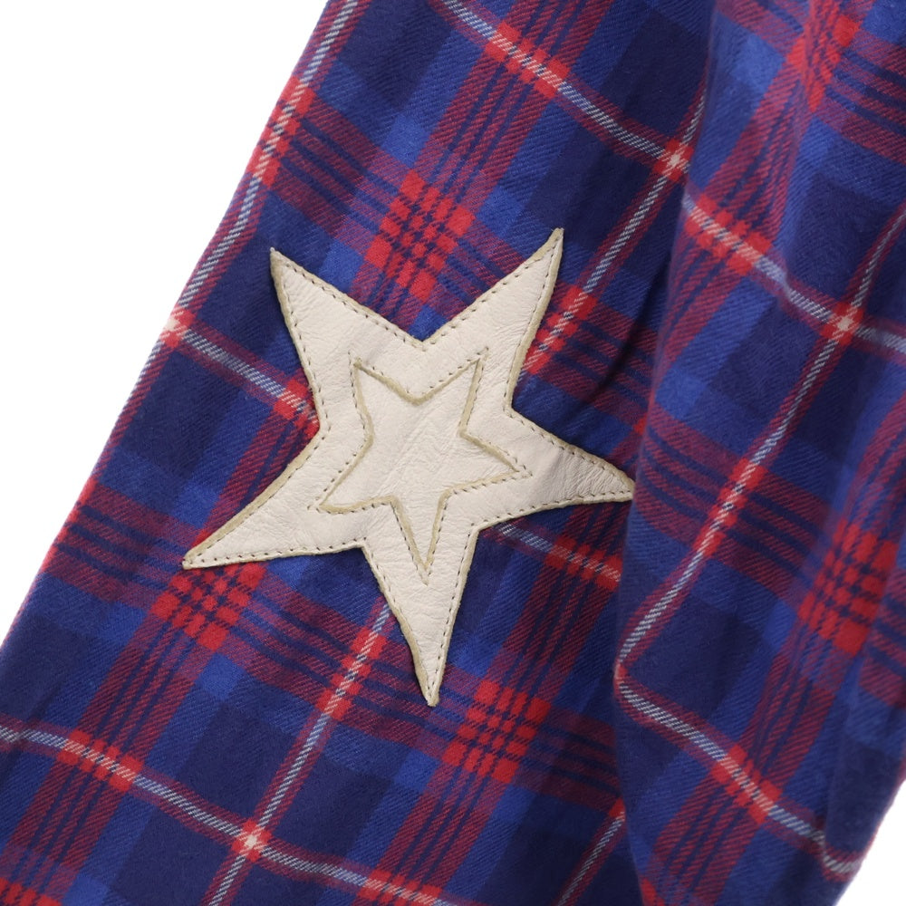 CHROME HEARTS(クロムハーツ) LOOSEENDS LS CHECK ルーズエンド スターパッチ クロスボールボタン長袖チェックシャツ