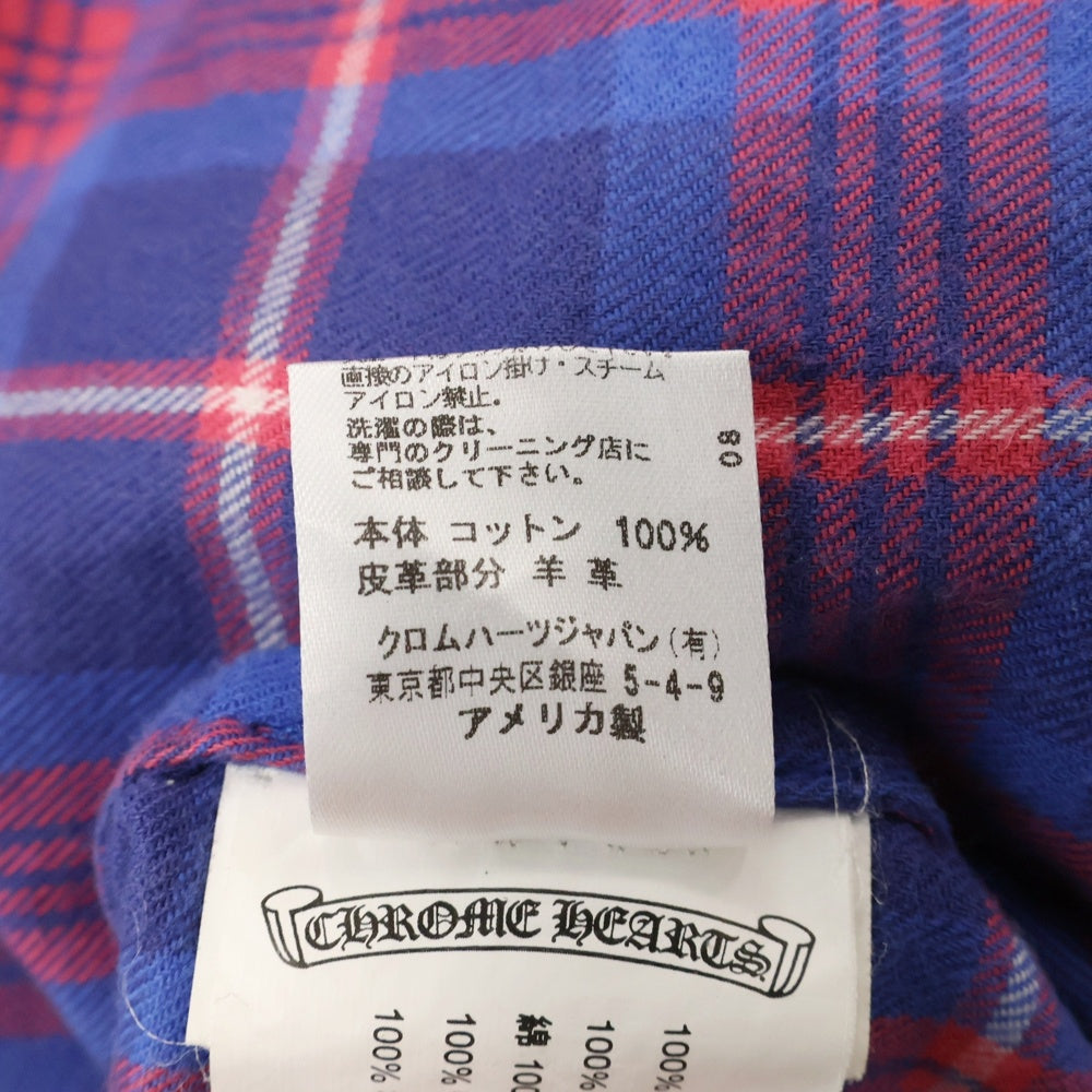 CHROME HEARTS(クロムハーツ) LOOSEENDS LS CHECK ルーズエンド スターパッチ クロスボールボタン長袖チェックシャツ