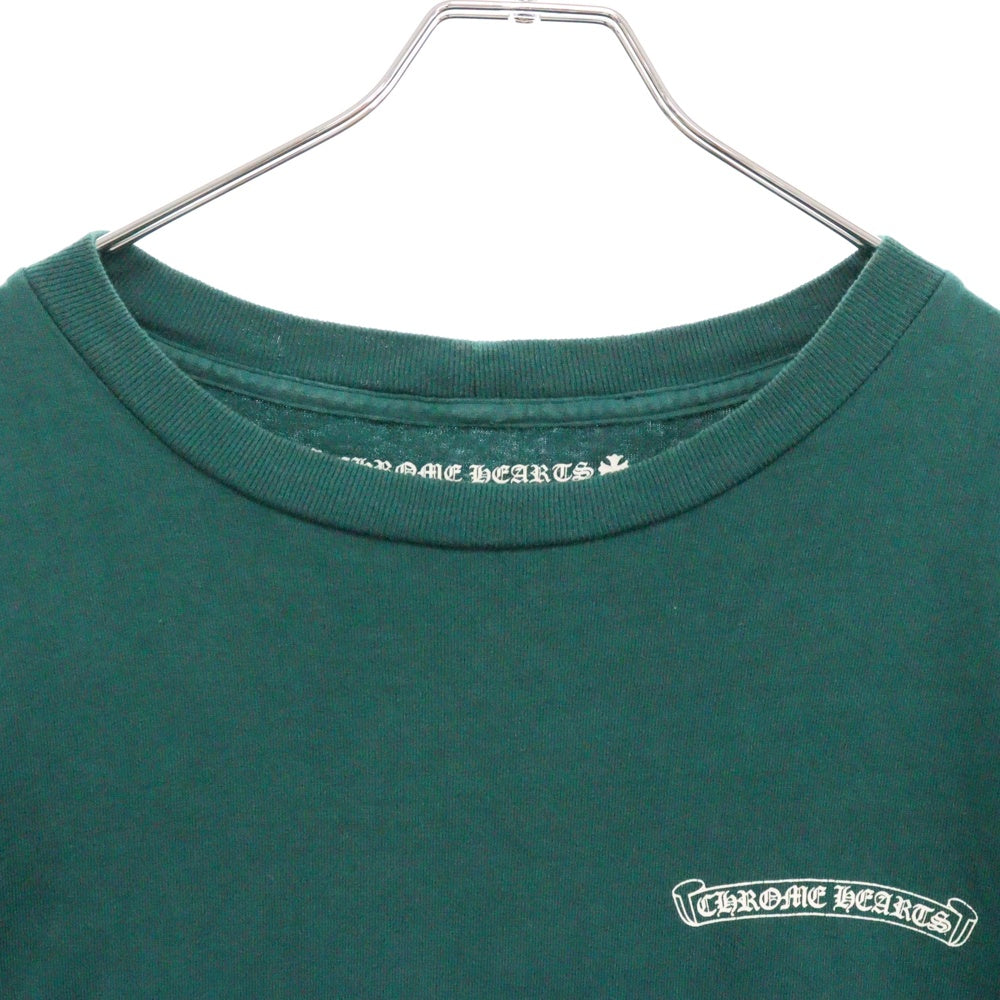 CHROME HEARTS(クロムハーツ) CH CRS ARM LOGO TEE ホースシュー ロゴプリント 長袖Tシャツ カットソー グリーン