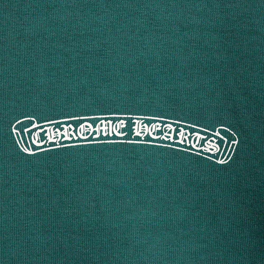 CHROME HEARTS(クロムハーツ) CH CRS ARM LOGO TEE ホースシュー ロゴプリント 長袖Tシャツ カットソー グリーン