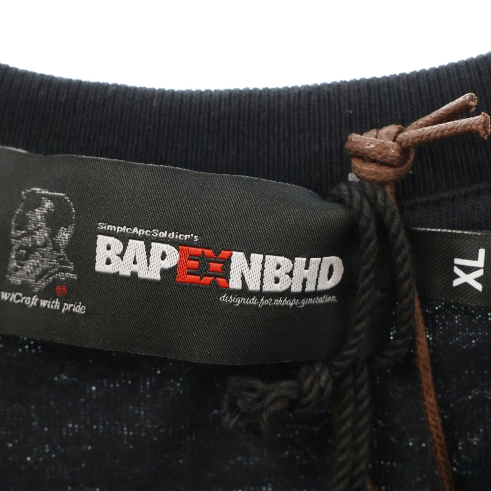 A BATHING APE(アベイシングエイプ) ×NEIGHBORHOOD ネイバーフッド ロゴプリント半袖Tシャツ カットソー 1K73109914
