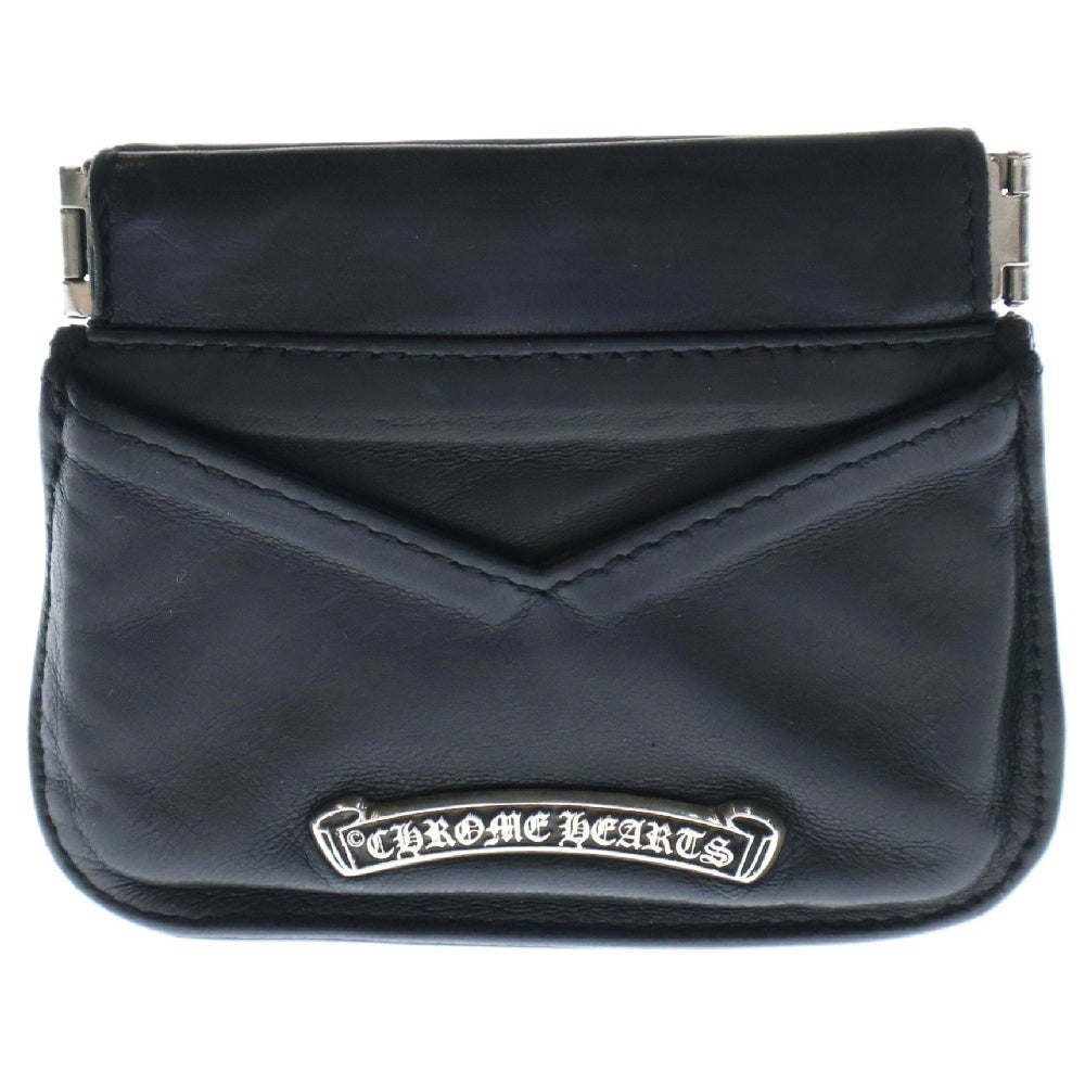 CHROME HEARTS(クロムハーツ) SNAP BACK COIN PURSE スナップバックコインパース セメタリークロスパッチ コインケース ブラック